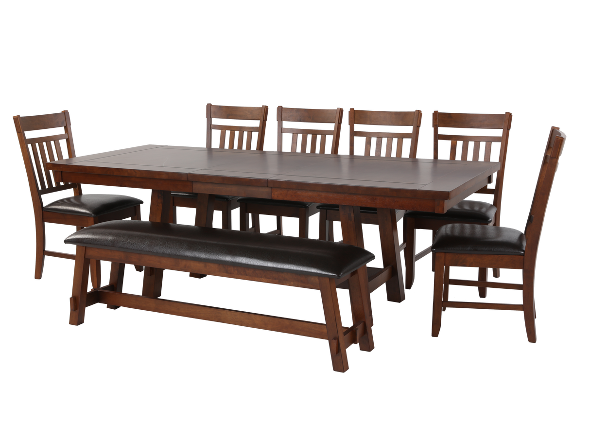 8 Piece Extendable Dining Room Set by Mollai Collections | Bel Furniture