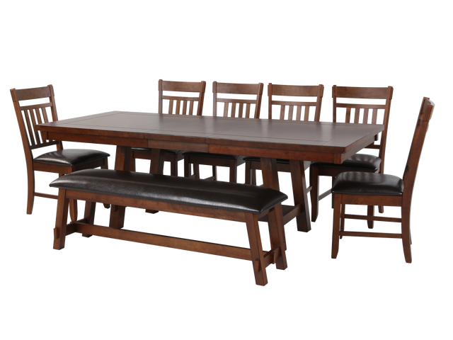 8 Piece Extendable Dining Room Set by Mollai Collections | Bel Furniture