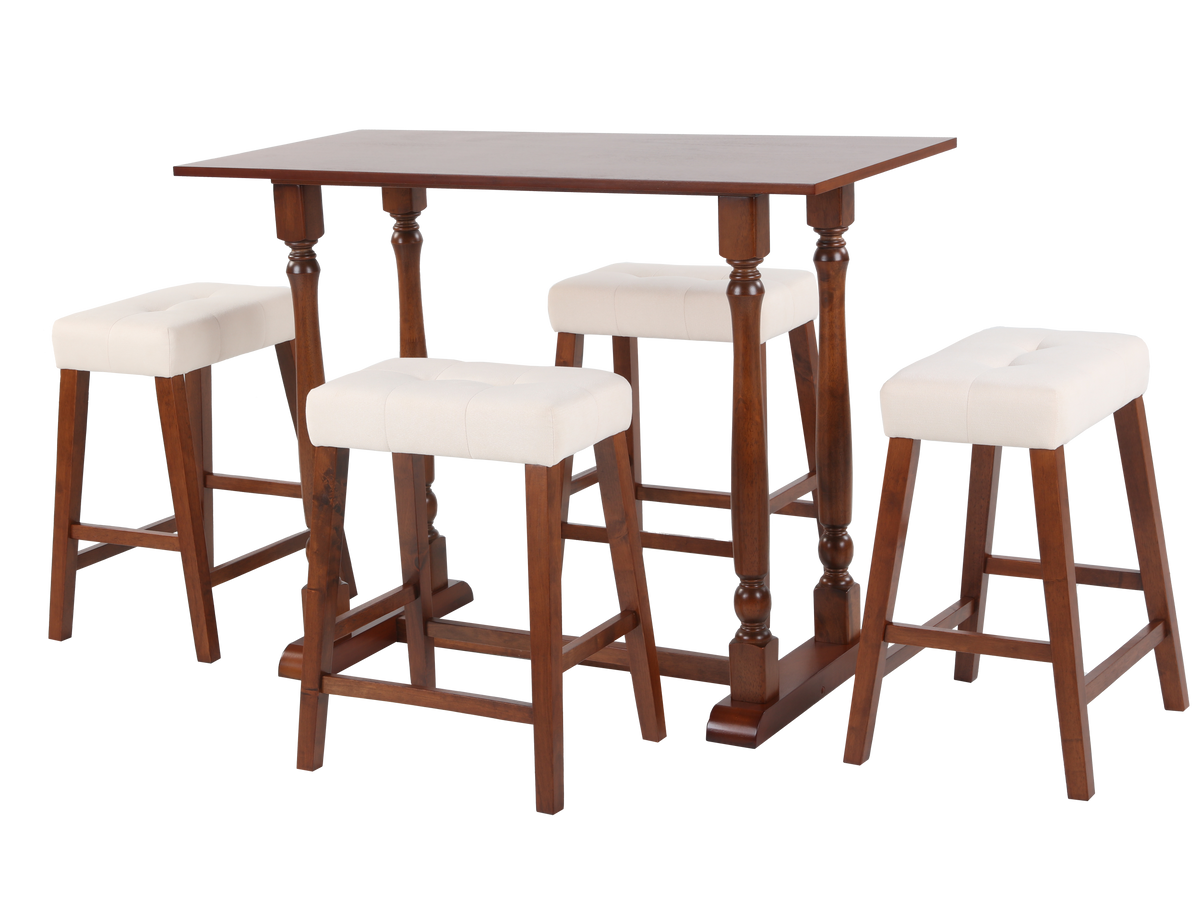 5 Piece Counter Height Dining Room Set by Mollai Collections | Bel Furniture