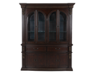 Traditional Dark Cherry Buffet & Hutch China Cabinet