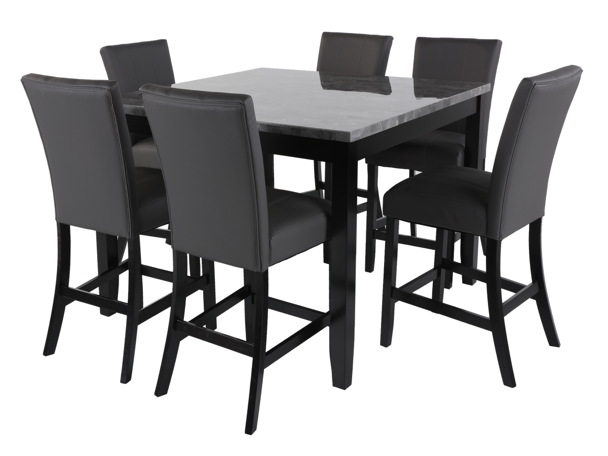 7 Piece Pub Dining Room Set by Mollai Collections | Bel Furniture