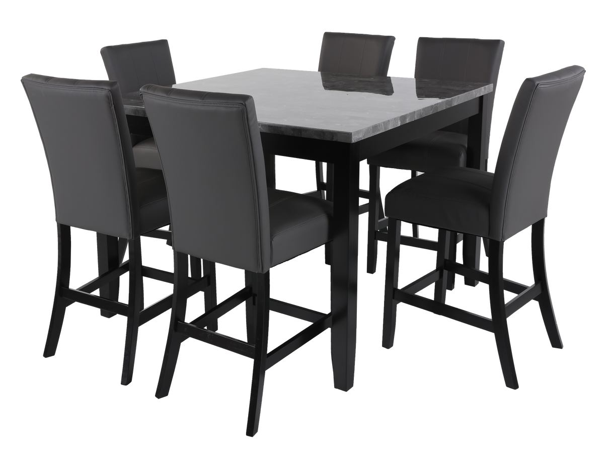 7 Piece Pub Dining Room Set by Mollai Collections | Bel Furniture