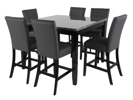 7 Piece Pub Dining Room Set by Mollai Collections | Bel Furniture