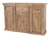 Rustic Solid Wood 75" Buffet Server in Distressed Honey Brown
