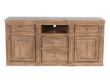 Rustic Brown Farmhouse 80 Inch TV Stand with Storage Console Design