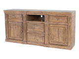 Rustic Brown Farmhouse 80 Inch TV Stand with Storage Console Design