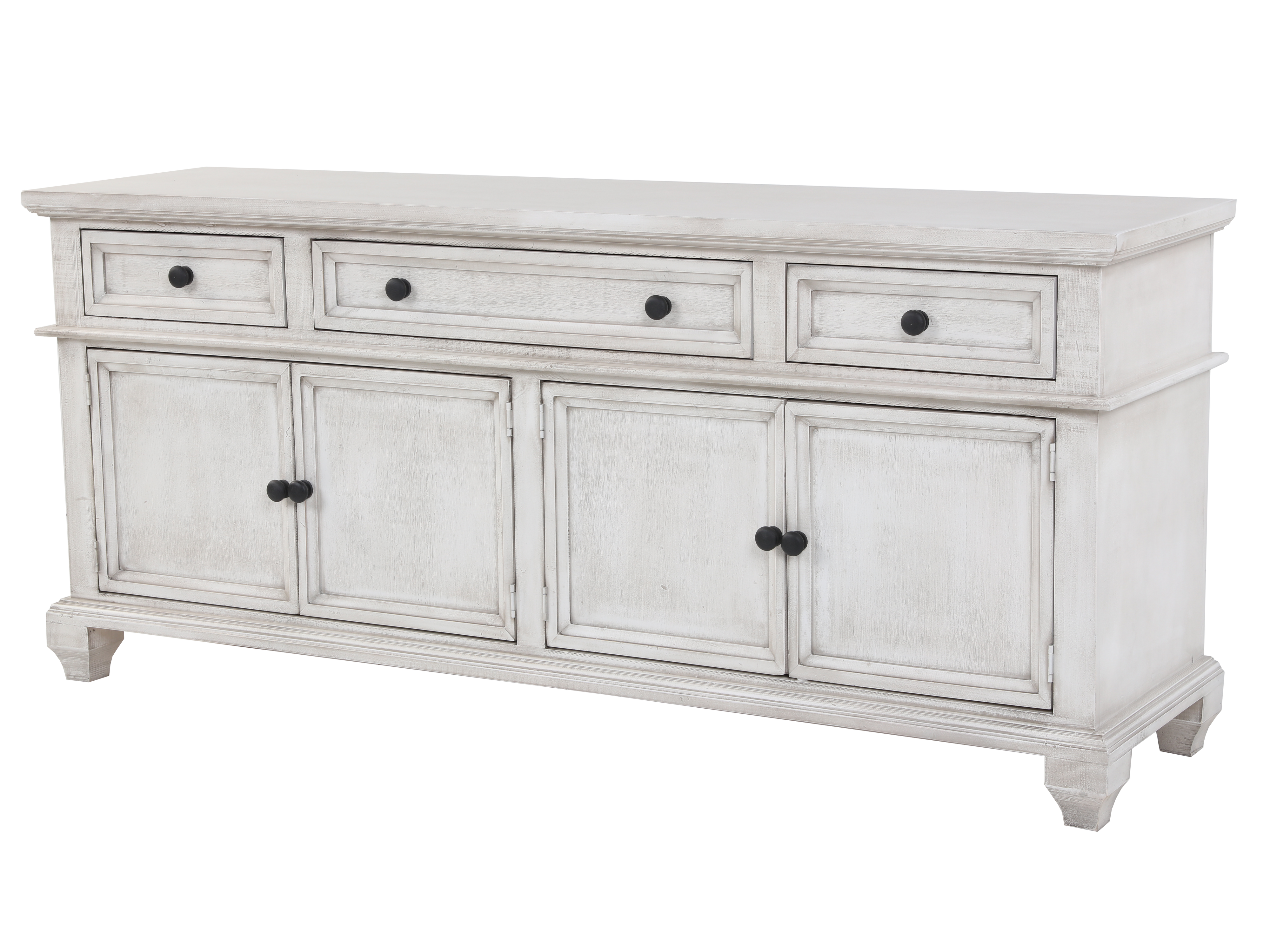 Charles-Nero White TV STAND / ACCENT CABINET