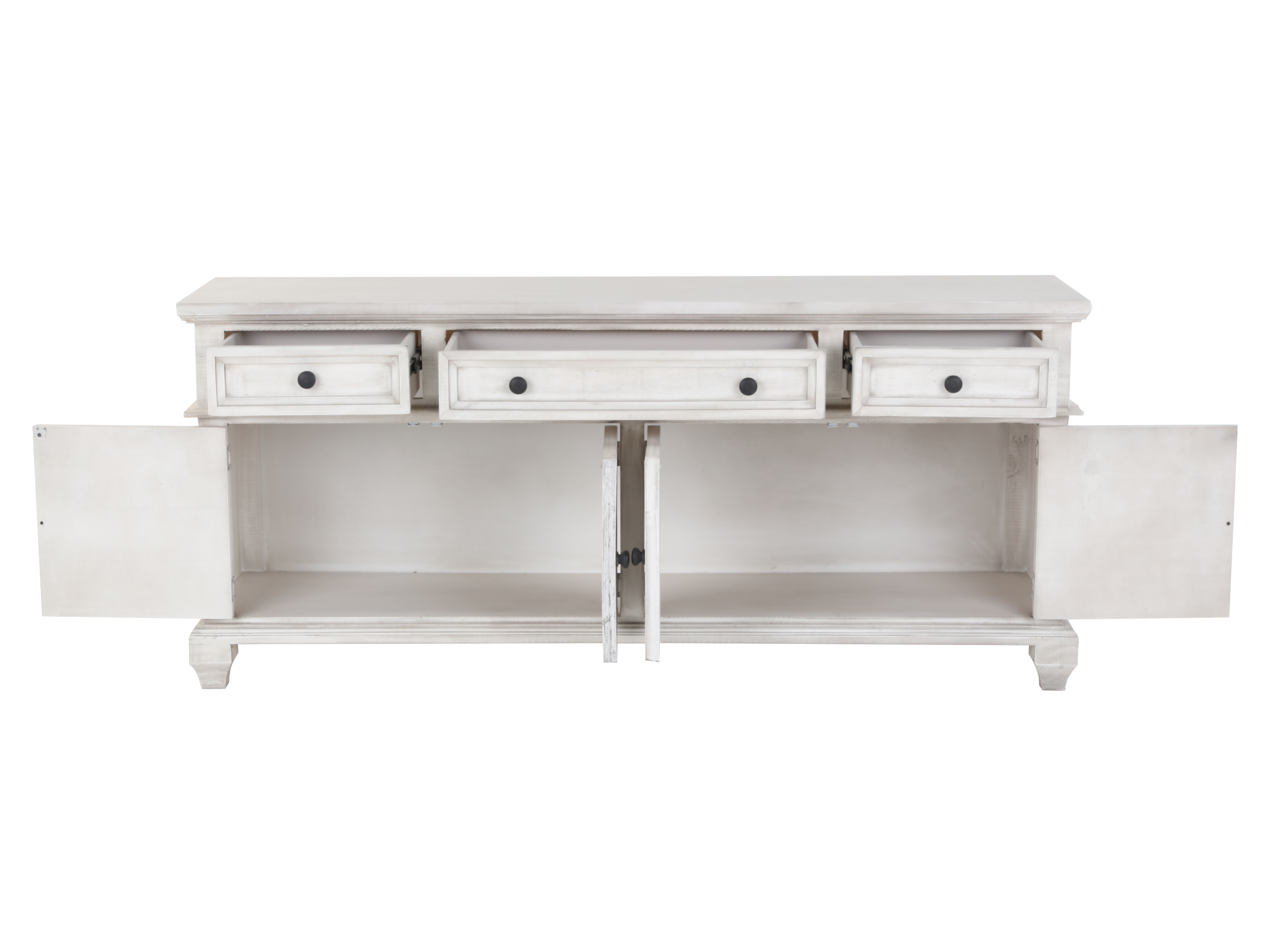 Charles-Nero White TV STAND / ACCENT CABINET