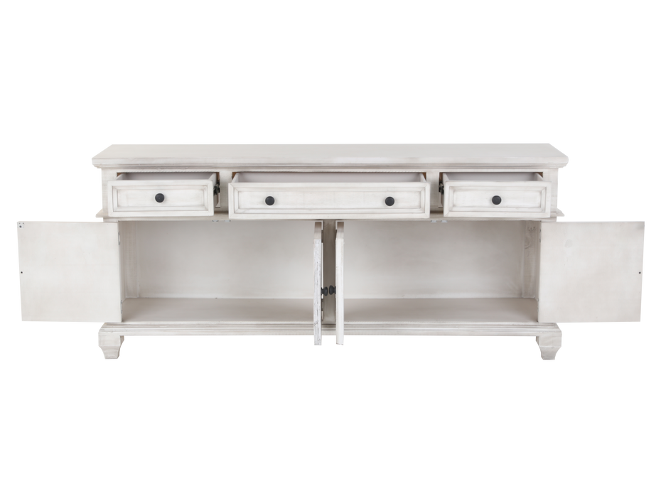 Charles-Nero White TV STAND / ACCENT CABINET