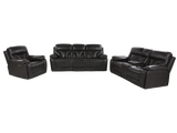 3 Piece Living Room Set: Power Reclining Sofa, Power Reclining Chair, Stationary Loveseat by Sara Collections | Bel Furniture
