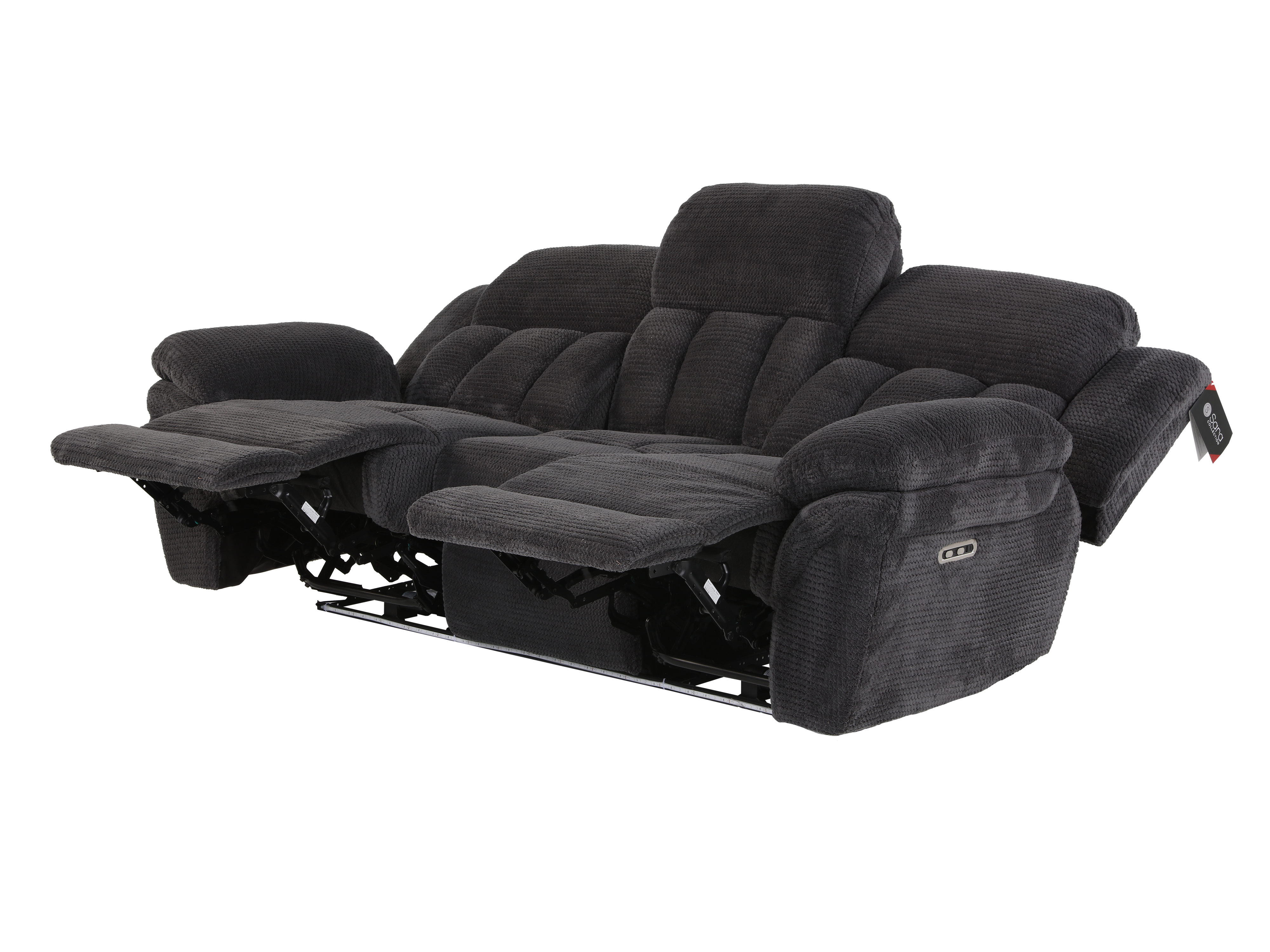 3 Piece Living Room Set: Power Reclining Sofa, Power Reclining Chair, Stationary Loveseat