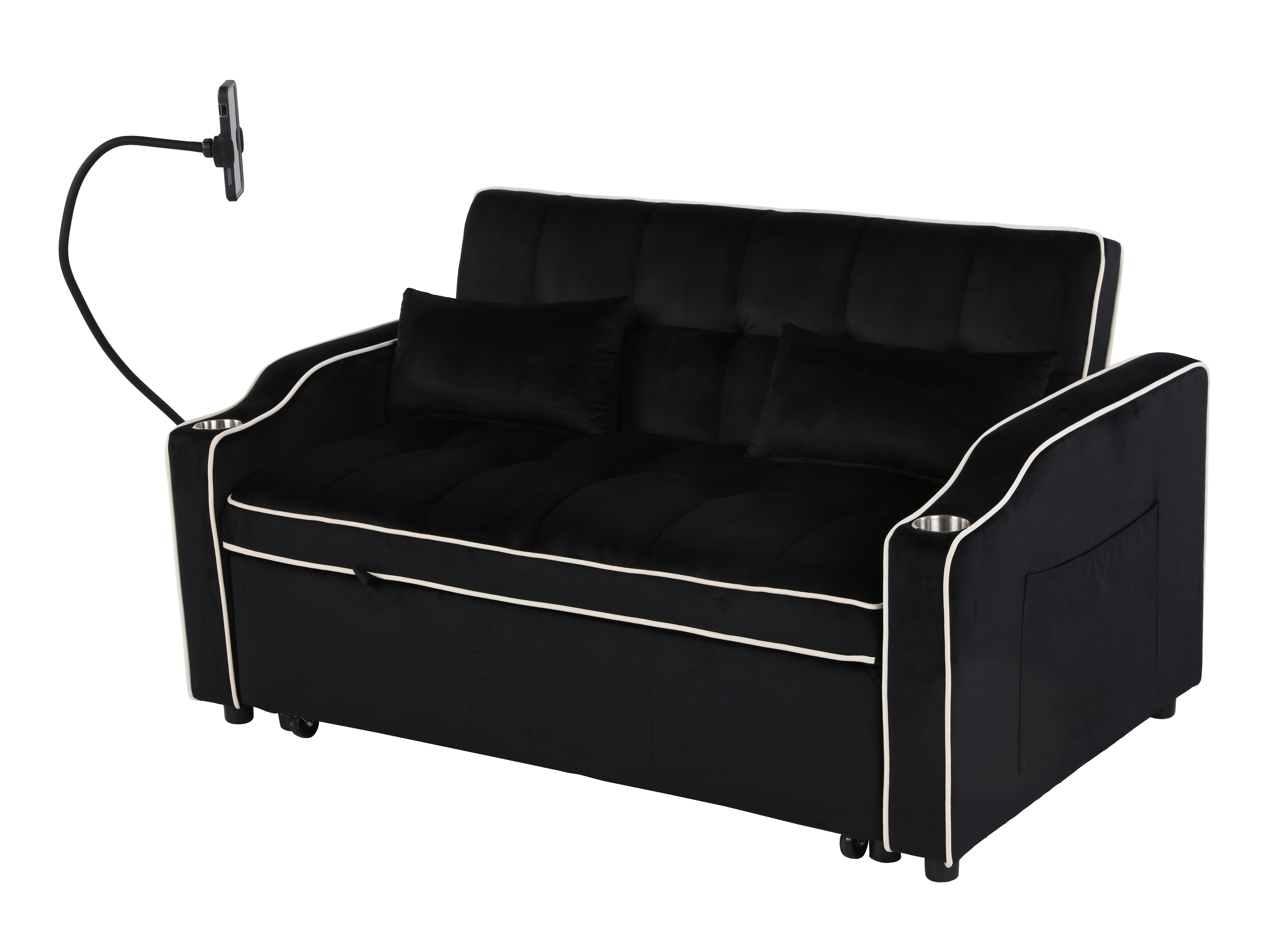 Sofa Bed with Phone Holder and USB Charging Port