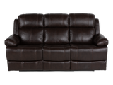 Espresso Top Grain Leather 3-Piece Power Reclining Living Room Set
