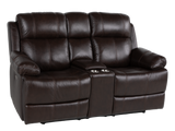 Espresso Top Grain Leather 3-Piece Power Reclining Living Room Set