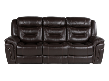 Chocolate Brown Top Grain Leather Power Reclining Sofa, Loveseat & Recliner – 3-Piece Living Room Set with USB - view 8