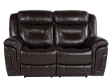 Chocolate Brown Top Grain Leather Power Reclining Sofa, Loveseat & Recliner – 3-Piece Living Room Set with USB