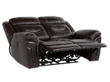 Chocolate Brown Top Grain Leather Power Reclining Sofa, Loveseat & Recliner – 3-Piece Living Room Set with USB