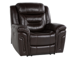 Chocolate Brown Top Grain Leather Power Reclining Sofa, Loveseat & Recliner – 3-Piece Living Room Set with USB