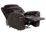 Chocolate Brown Top Grain Leather Power Reclining Sofa, Loveseat & Recliner – 3-Piece Living Room Set with USB