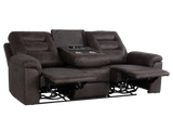 Contemporary Gray 3-Piece Power Reclining Living Room Set with Console & Cup Holders