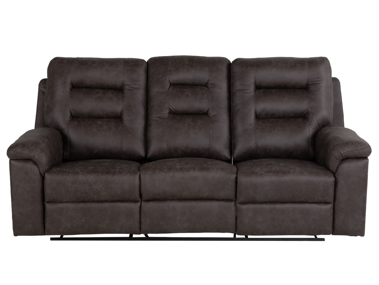 Contemporary Gray 3-Piece Power Reclining Living Room Set with Console & Cup Holders