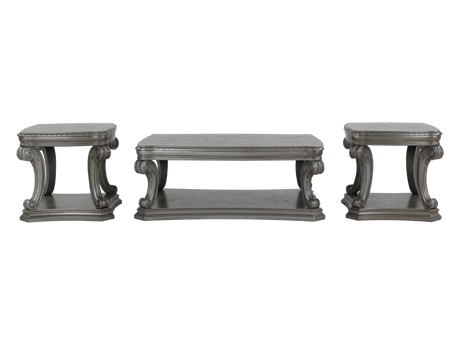 Grand-Platinum 3 Piece Coffee Table Set by Mollai Collections | Bel Furniture