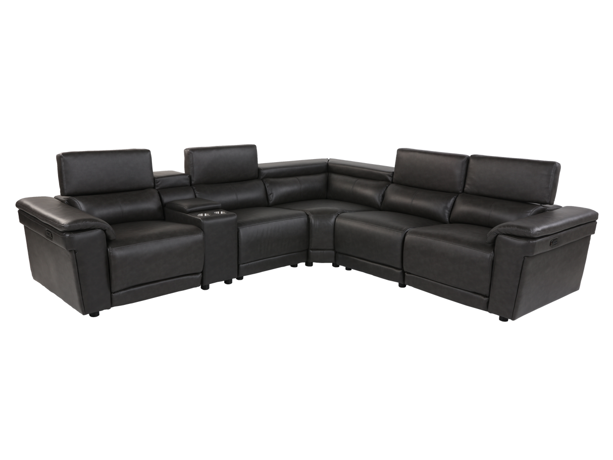 6 Piece Power Reclining Sectional by Sara Collections | Bel Furniture