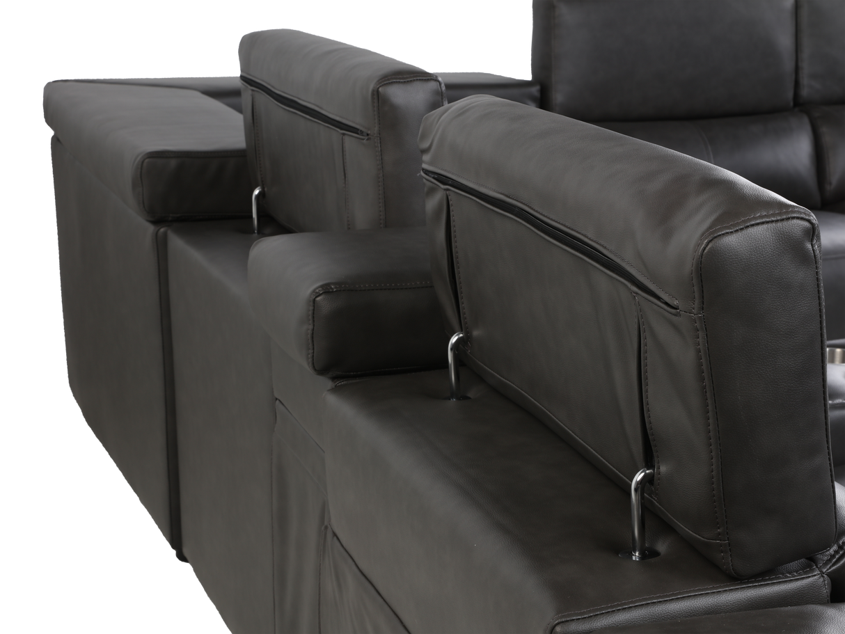 6 Piece Power Reclining Sectional by Sara Collections | Bel Furniture