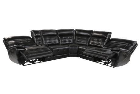 3 Piece Power Reclining Sectional - Top Grain Leather by Sara Collections | Bel Furniture