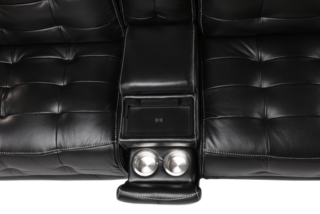 3 Piece Power Reclining Sectional - Top Grain Leather by Sara Collections | Bel Furniture