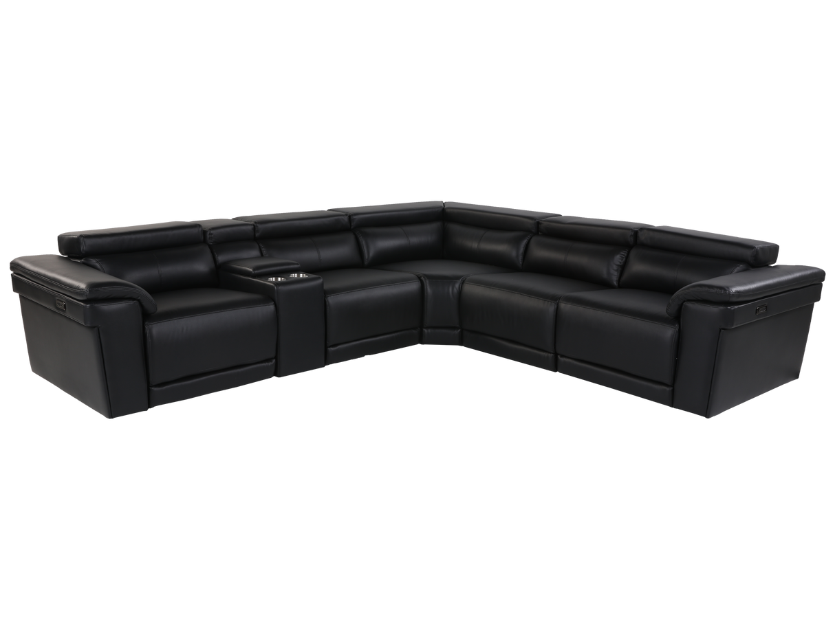 6 Piece Power Reclining Sectional by Sara Collections | Bel Furniture