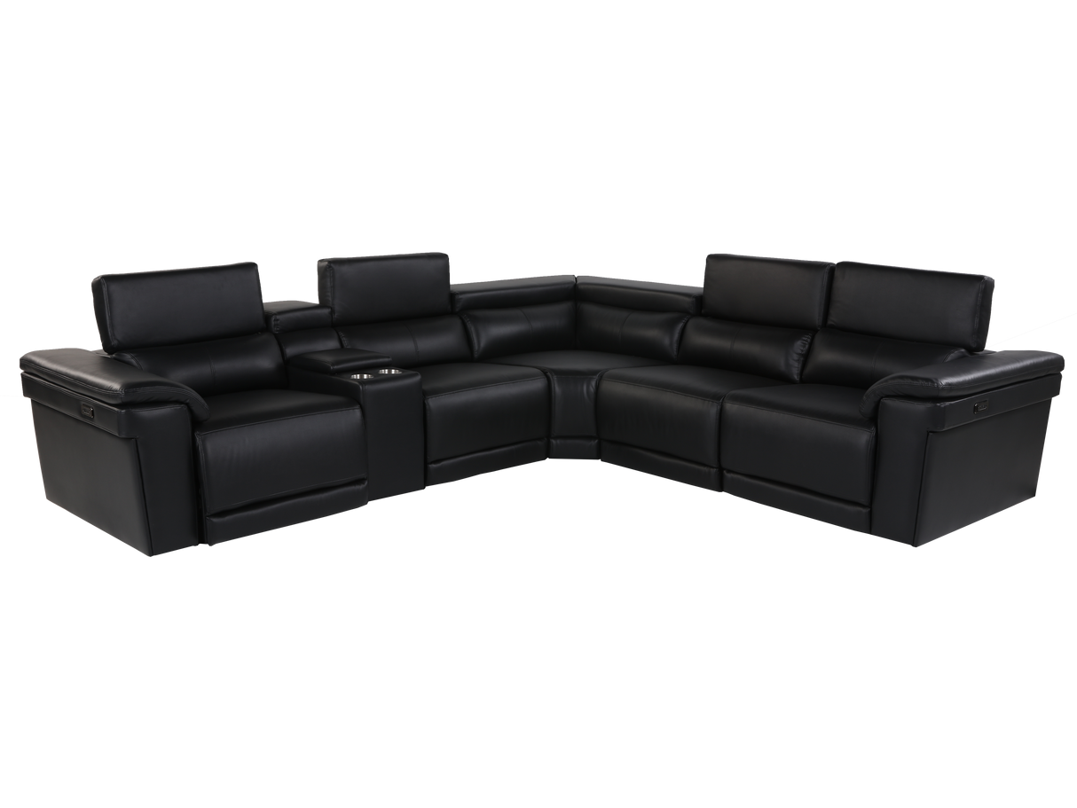 6 Piece Power Reclining Sectional by Sara Collections | Bel Furniture