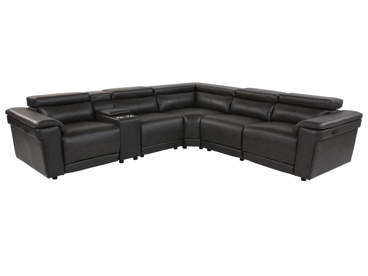 6 Piece Power Reclining Sectional by Sara Collections | Bel Furniture