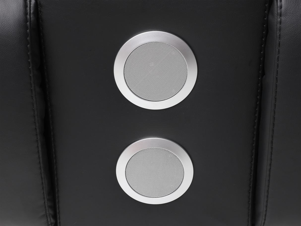 3 Piece Power Reclining Sectional with Power Adjustable Headrest/ Bluetooth Speakers/ wireless USB Charging, LED Light by Sara Collections | Bel Furniture