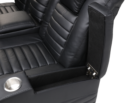 3 Piece Power Reclining Sectional with Power Adjustable Headrest/ Bluetooth Speakers/ wireless USB Charging, LED Light by Sara Collections | Bel Furniture