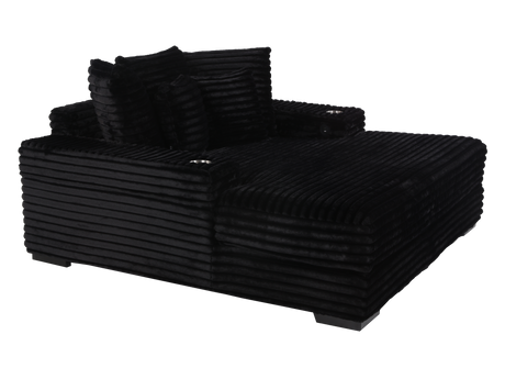 Chaise Lounge with Dual Cup Holders and USB Charging Ports by Sara Collections | Bel Furniture