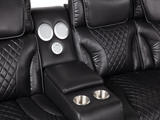Black Power Reclining Sectional with Power Headrests, Speaker, Wireless Charging & LED Lighting