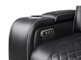Black Power Reclining Sectional with Power Headrests, Speaker, Wireless Charging & LED Lighting