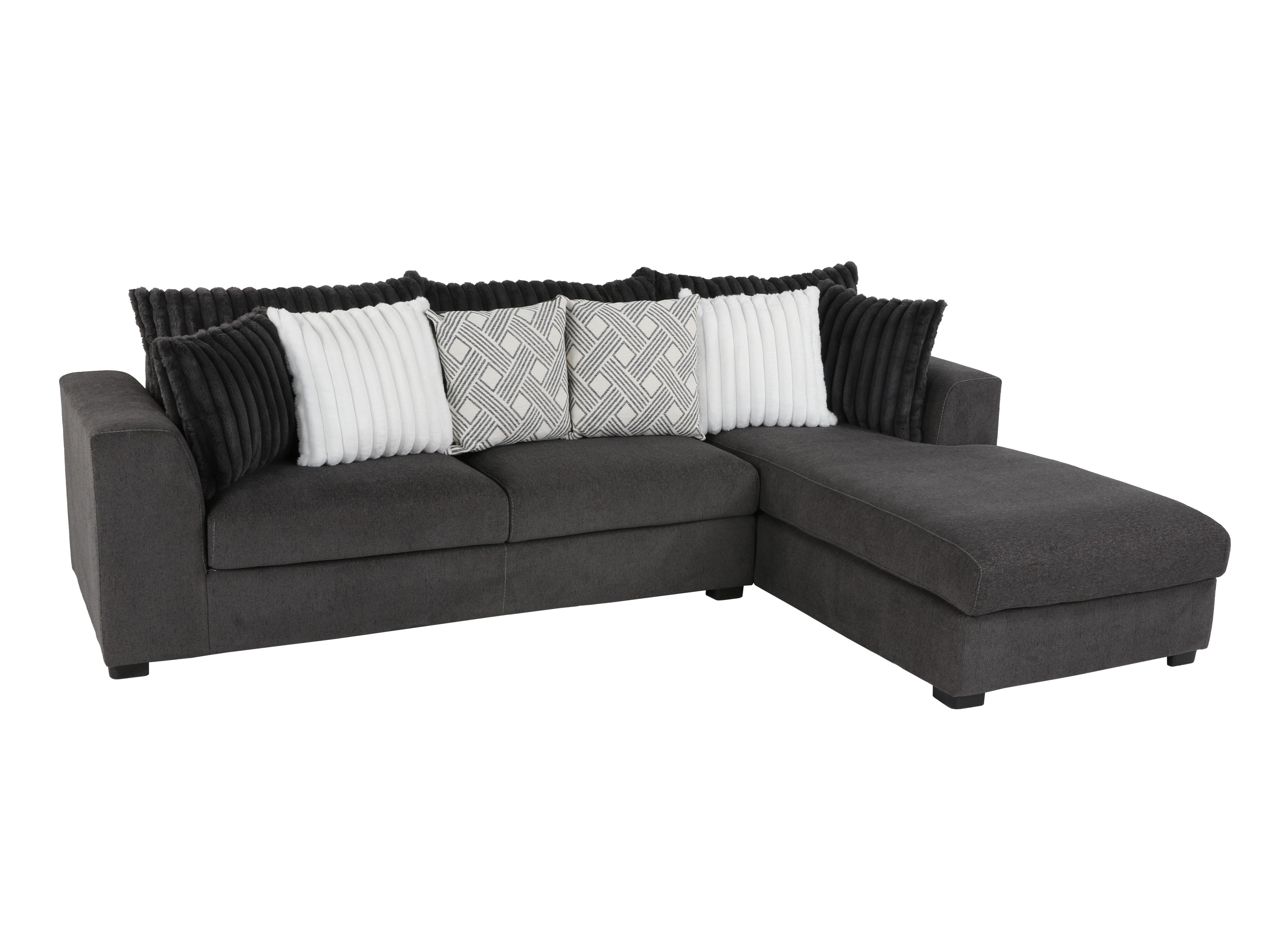 2 Piece Monaco Right Arm Facing Chaise Sectional - AIREA STONE