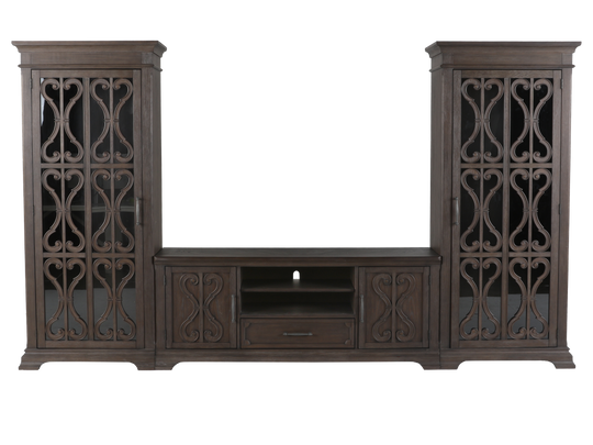 Artesian 3 Piece Entertainment Center - Reclaimed Grey Oak by Mollai Collections | Bel Furniture