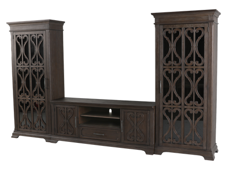 Artesian 3 Piece Entertainment Center - Reclaimed Grey Oak by Mollai Collections | Bel Furniture
