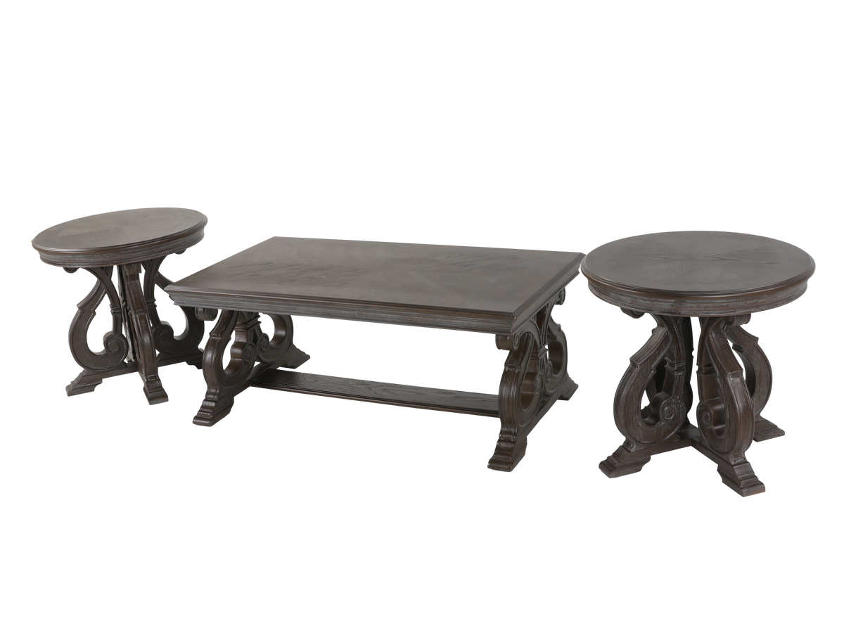3 Piece Coffee Table Set by Mollai Collections | Bel Furniture