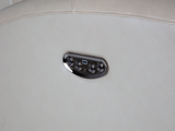 Beige Top Grain Leather Power Recliner with USB Charging