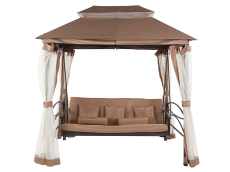 3 Piece Patio Swing Chair with Canopy by Mollai Collections | Bel Furniture