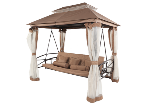 3 Piece Patio Swing Chair with Canopy by Mollai Collections | Bel Furniture