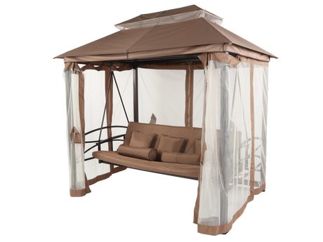 3 Piece Patio Swing Chair with Canopy by Mollai Collections | Bel Furniture