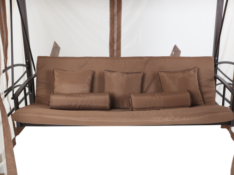 3 Piece Patio Swing Chair with Canopy by Mollai Collections | Bel Furniture