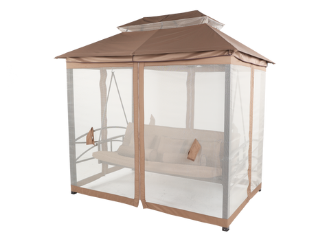3 Piece Patio Swing Chair with Canopy by Mollai Collections | Bel Furniture