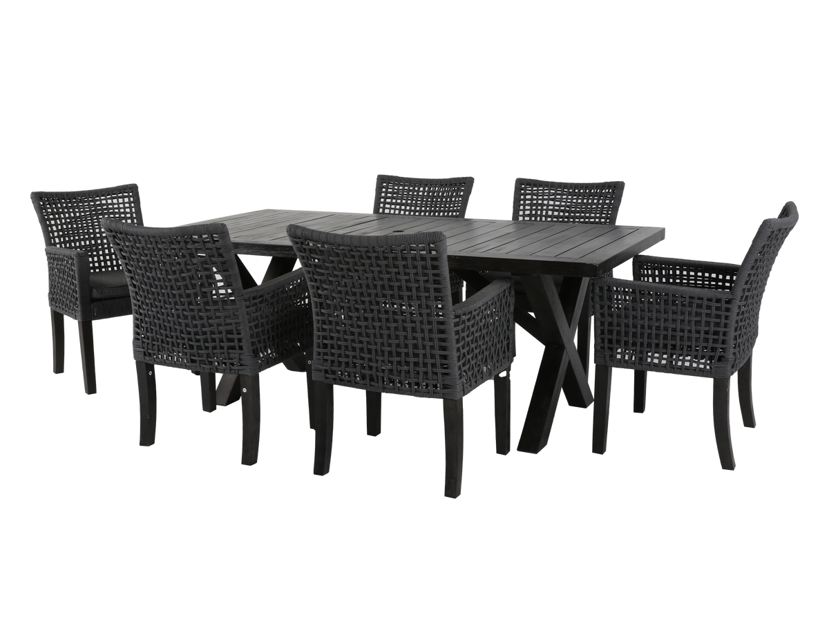 7 Piece Outdoor Dining Set by Mollai Collections | Bel Furniture