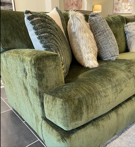 Corinthian Emerald Plush 3-Piece Sectional Sofa with Chaise - view 5